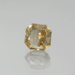Diamante naturale oro da 2,74 ct, taglio smeraldo, SI
