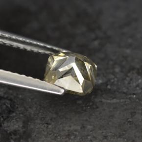 Diamante naturale oro da 1,21 ct, taglio a cuscino, SI