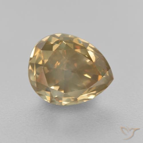 1.98ct Naturale Color cognac Diamante, Forma a pera, SI