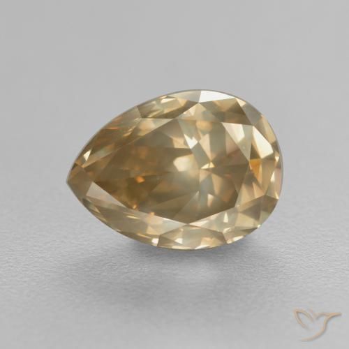 Diamante Caffè Marrone naturale da 1.82 ct, Forma a pera, SI