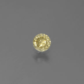 Diamante naturale giallo da 0,16 ct, taglio rotondo, SI