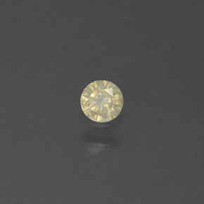 Diamante naturale giallo da 0,09 ct, taglio rotondo, SI