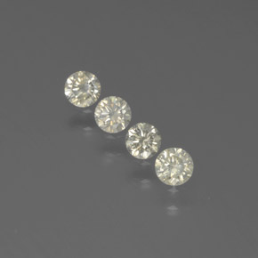 Gemme di Diamante Color champagne naturale da  ct, Taglio rotondo, SI