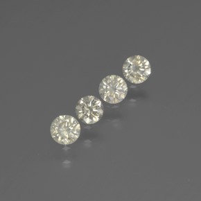 Gemme di Diamante Color champagne naturale da  ct, Taglio rotondo, SI