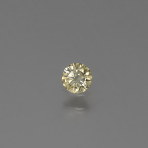 Diamante naturale giallo da 0,09 ct, taglio rotondo, SI