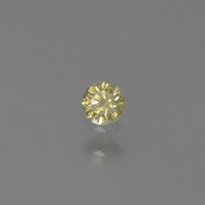 Diamante naturale giallo da 0,06 ct, taglio rotondo, SI