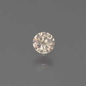 Diamante Color champagne naturale da 0.10 ct, Taglio rotondo, SI