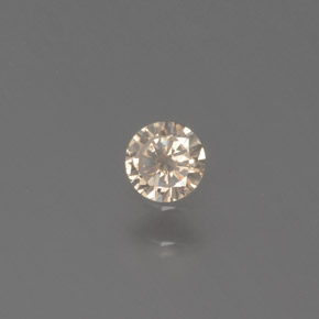 Diamante Color champagne naturale da 0.10 ct, Taglio rotondo, SI
