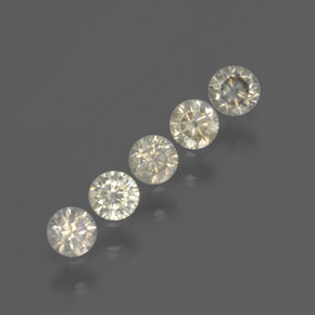 Gemme di Diamante Color champagne naturale da  ct, Taglio rotondo, SI