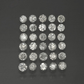 Diamante naturale bianco da  ct, taglio rotondo, SI