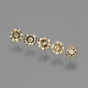 Diamante naturale marrone da  ct, taglio rotondo, VS-SI