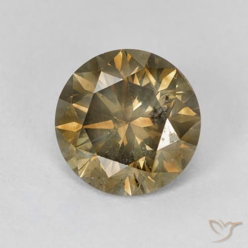 2.10ct Naturale ombra marrone Diamante, Rotondo, VS-SI