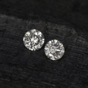 Diamante naturale bianco da 0,05 ct, taglio rotondo, VS