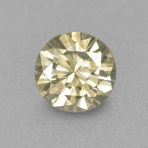 Diamante naturale dorato da 0,19 ct, taglio rotondo, VS-SI