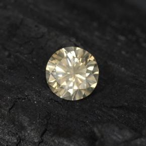 Diamante Champagne chiaro naturale da 0.20 ct, Taglio rotondo, VS-SI