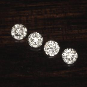 Gemme di Diamante Bianco naturale da 0.09 ct, Taglio rotondo, VS-SI