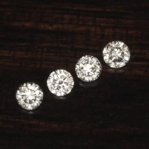 Gemme di Diamante Bianco naturale da 0.09 ct, Taglio rotondo, VS-SI