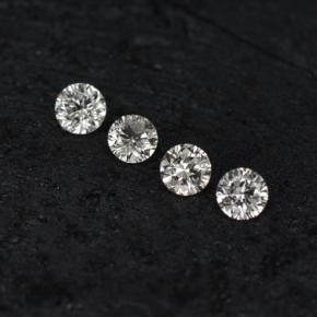 Diamante naturale bianco da 0,09 ct, taglio rotondo, VS-SI