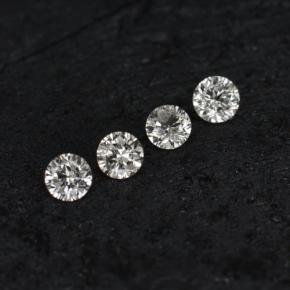 Diamante naturale bianco da 0,09 ct, taglio rotondo, VS-SI