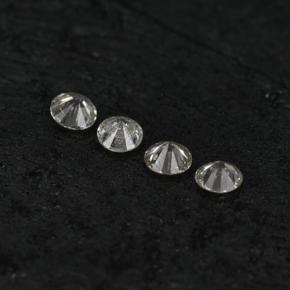 Diamante naturale bianco da 0,09 ct, taglio rotondo, VS-SI