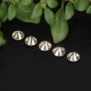 Gemme di Diamante Giallo chiaro naturale da 0.09 ct, Taglio rotondo, VS-SI