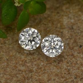 Diamante naturale bianco da 0,07 ct, taglio rotondo, VS-SI