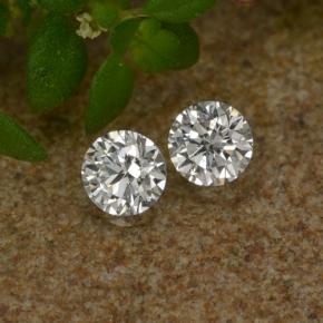 Diamante naturale bianco da 0,07 ct, taglio rotondo, VS-SI