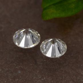 Diamante naturale bianco da 0,07 ct, taglio rotondo, VS-SI