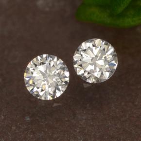 Gemme di Diamante Bianco naturale da 0.06 ct, Taglio rotondo, VS-SI