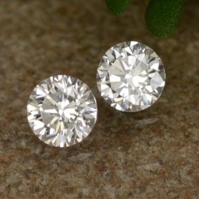 Diamante naturale bianco da 0,07 ct, taglio rotondo, VS-SI