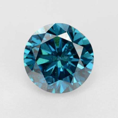 Diamante naturale blu da 0,42 ct, taglio rotondo, VS-SI