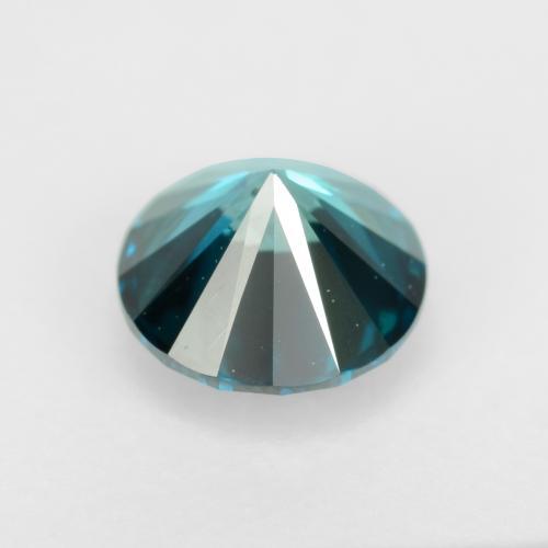 Diamante naturale turchese da 0,37 ct, taglio rotondo, VS