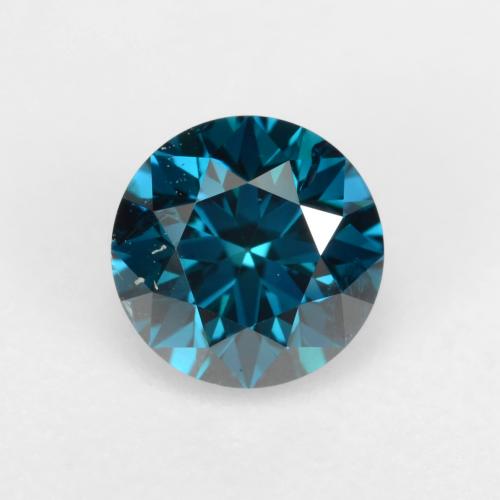Diamante Blu London naturale da 0.35 ct, Taglio rotondo, VS-SI