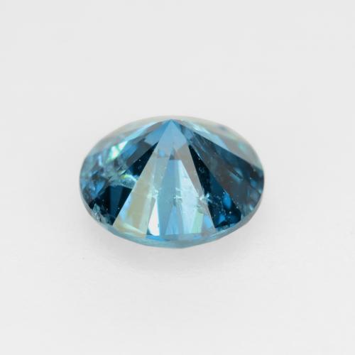 Diamante naturale turchese da 0,30 ct, taglio rotondo, SI