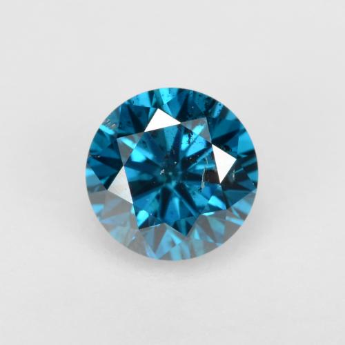 Diamante naturale blu da 0,26 ct, taglio rotondo, SI