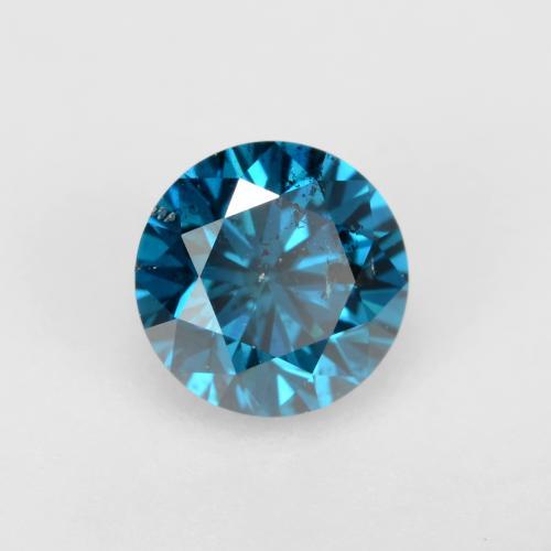 Diamante naturale blu da 0,26 ct, taglio rotondo, SI