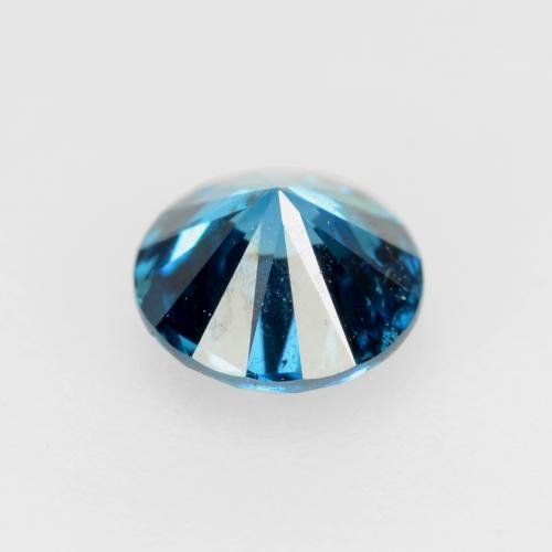Diamante naturale blu da 0,26 ct, taglio rotondo, SI