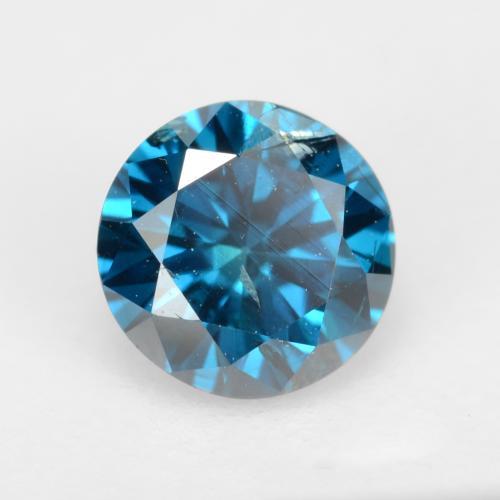 Diamante naturale blu da 0,32 ct, taglio rotondo, SI
