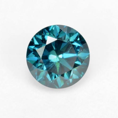 Diamante Blu elettrico naturale da 0.37 ct, Taglio rotondo, VS