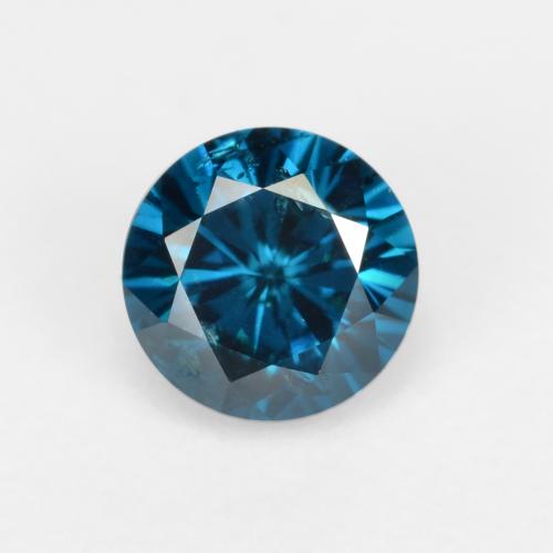 Diamante naturale blu da 0,28 ct, taglio rotondo, VS-SI