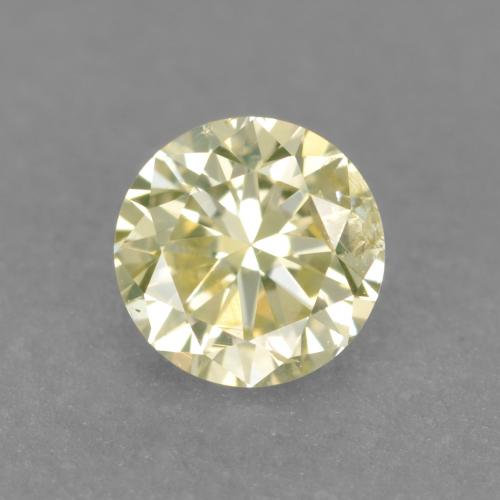 Diamante naturale giallo da 0,23 ct, taglio rotondo, VS