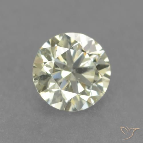 Diamante Giallo pallido naturale da 0.18 ct, Rotondo, VS