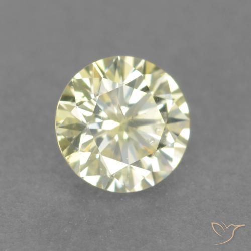 Diamante naturale giallo da 0,18 ct, taglio rotondo, VS
