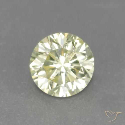 Diamante naturale giallo da 0,15 ct, taglio rotondo, VS