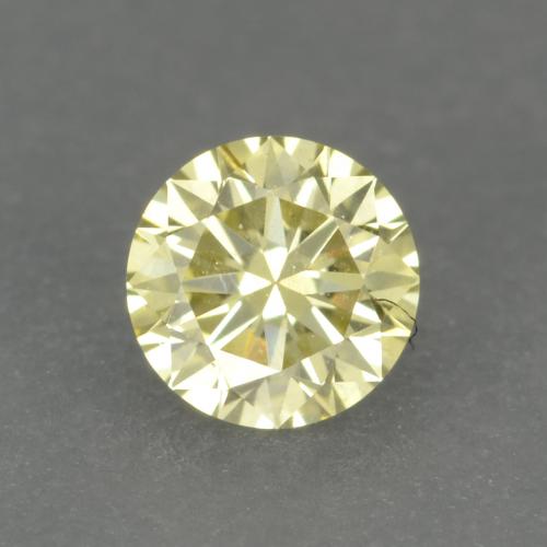 Diamante Limone giallo naturale da 0.15 ct, Taglio rotondo, VVS-VS