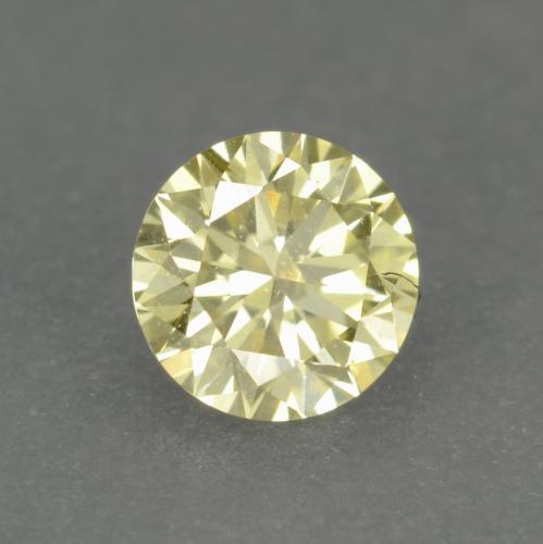 Diamante Limone giallo naturale da 0.15 ct, Taglio rotondo, VVS-VS