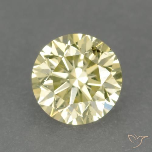 0.22ct Naturale Limone giallo Diamante, Rotondo, VS