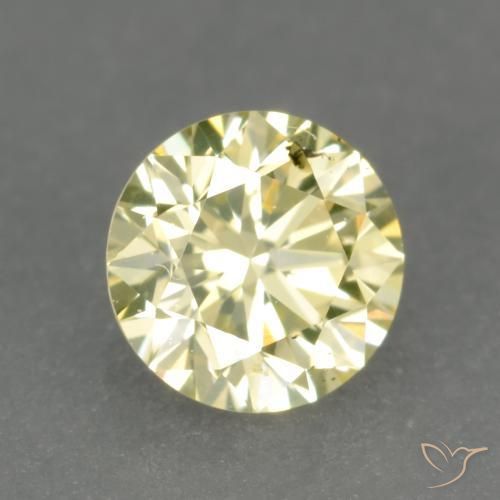 Diamante Limone giallo naturale da 0.22 ct, Rotondo, VS