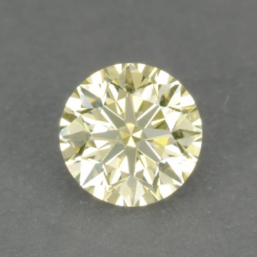 Diamante Giallo medio-chiaro naturale da 0.18 ct, Taglio rotondo, VVS-VS
