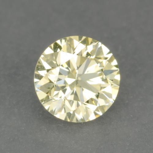 Diamante Giallo medio-chiaro naturale da 0.18 ct, Taglio rotondo, VVS-VS